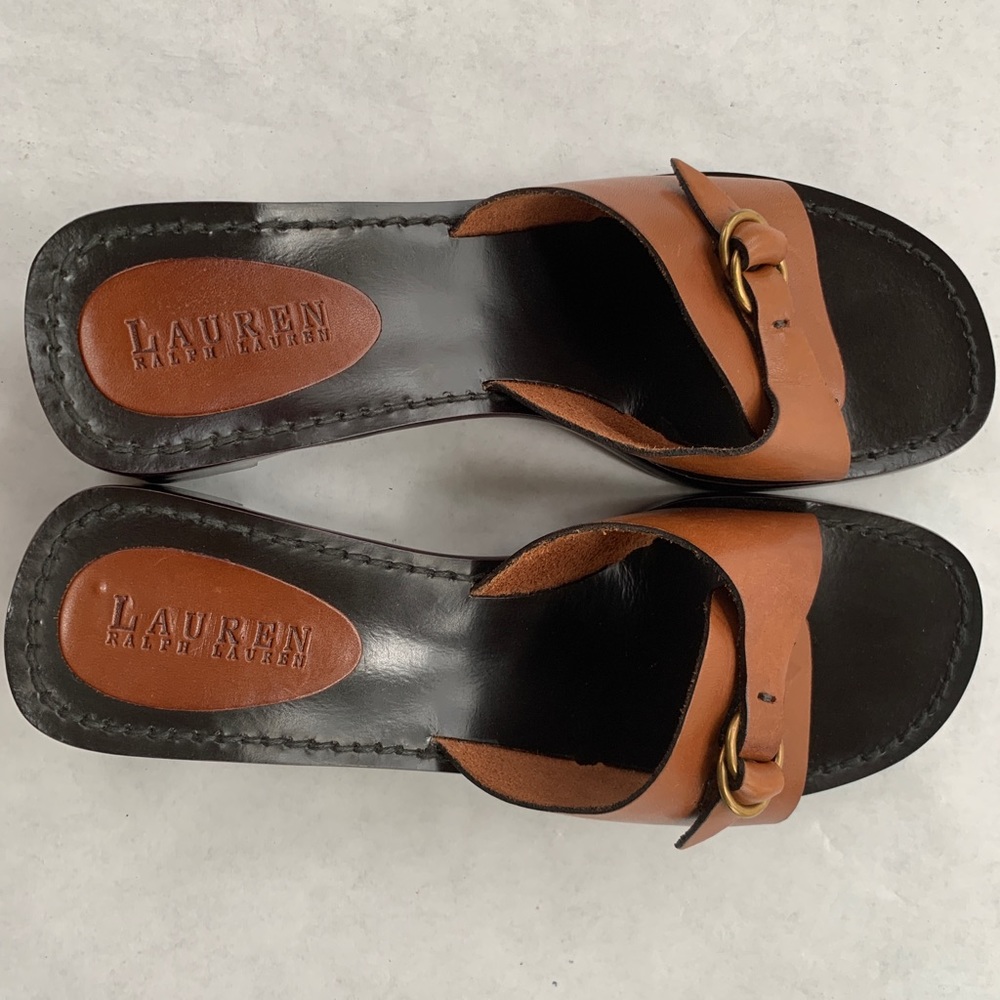 BRAND NEW Cognac Ralph Lauren Sandals